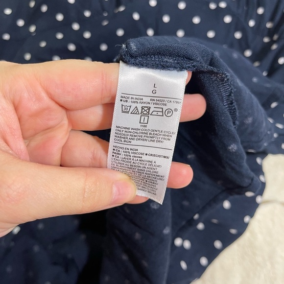 Old Navy Dark Blue Mini Dress with White Polka Dots - Picture 3 of 6